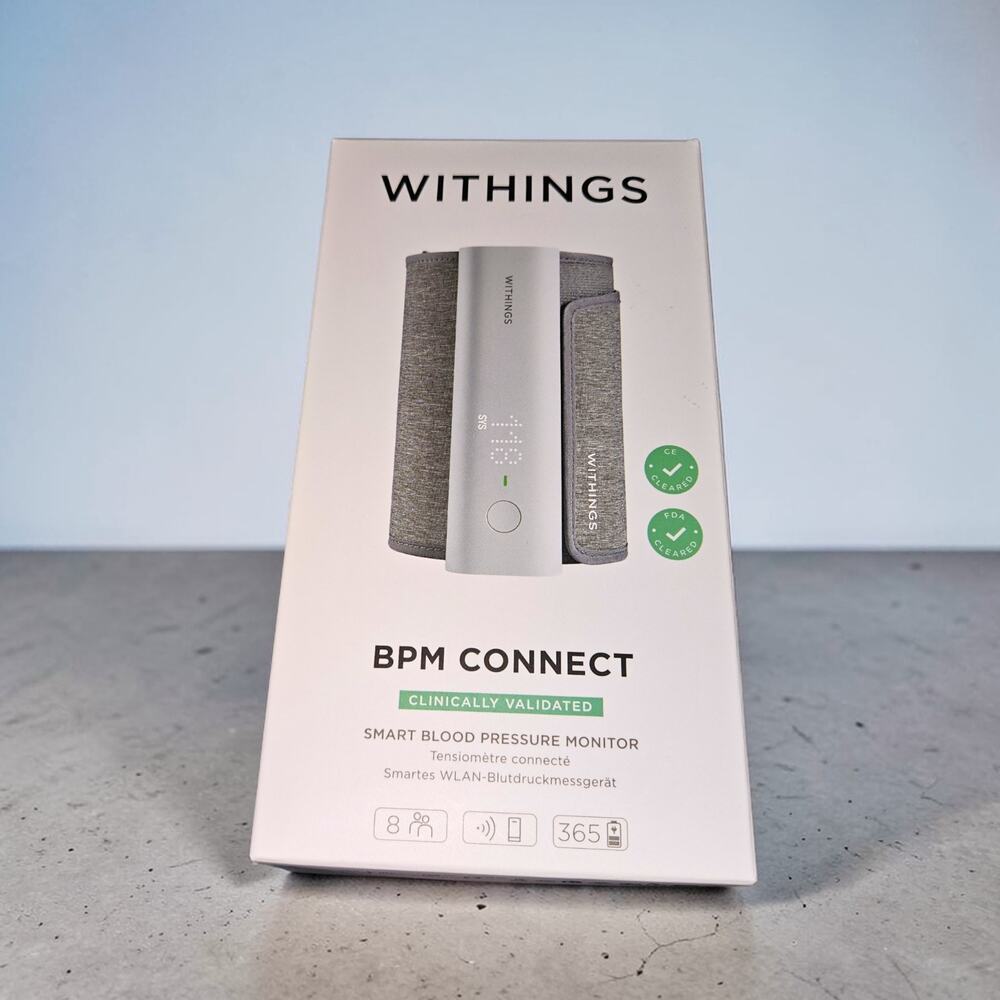 Withings BPM Connect - Smart Wi-Fi Blood Pressure Monitor in Gray - Open Box 2C